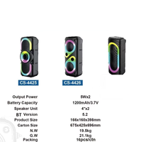 Nuevo producto RGB Lighting Wireless BT Audio Home Music Karaoke Party DJ Outdoor Subwoofer Sistema de sonido