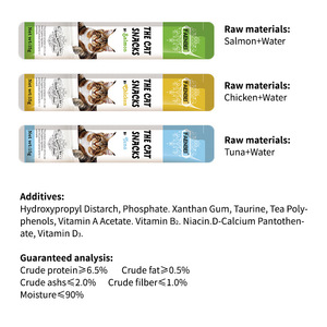 FAENBEI Aliment liquide humide <span class=keywords><strong>pour</strong></span> <span class=keywords><strong>chat</strong></span>, saveur poulet et thon, riche en protéines, pâte crémeuse <span class=keywords><strong>pour</strong></span> chatons, favorisant la santé de la peau et du pelage - Product Image 2