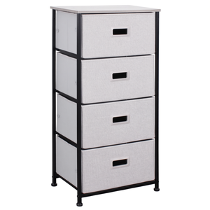 Cassettiera salvaspazio 4C in MDF rivestito (45x30x95cm) Grigio chiaro 5L 203 - Product Image 2