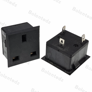 Prise de courant britannique 13A250V entrée 3 broches Type G <span class=keywords><strong>Angleterre</strong></span> Module de prise industrielle noir CE prise d'entrée AC à encliqueter - Product Image 2