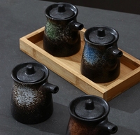 Grosir Dispenser minyak gaya Jepang botol bumbu Pitcher stoples saus kedelai Pot cuka botol keramik untuk Makanan Cepat Sushi