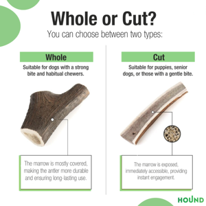 Bois de cerf entier de qualité supérieure chien à mâcher taille XS bois à mâcher soulagement de l'anxiété nettoyage des dents chien à mâcher - Product Image 5