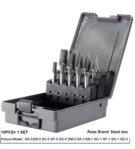 Her türlü 10 adet <span class=keywords><strong>6</strong></span> mm Shank çapak seti kesici çapak uçları gravür Tungsten karbür döner çapak elmas taşlama kesme - Product Image 5