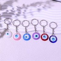 Usine glaçure Turkiye mauvais œil amulette métal porte-clés anneau protecteur Talisman porte-clés turc turquie bleu oeil pendentif porte-clés