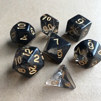 Jeu de dés polyédriques transparents bicolores personnalisés en 7 pièces, en acrylique, pour jeux de société numériques Cthulhu et D&D par Running Group