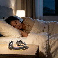 Masseur pour la santé du cou - Rechargeable par USB et avec contrôle de la minuterie pour soulager l'anxiété, améliorer le sommeil et la relaxation