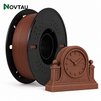 Filament d'imprimante 3D Novtau PLA Wood pour projets de modélisme créatif, fourni en filament plastique de 1,75 mm et 1 kg