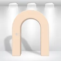 Support de toile de fond arqué 3D en métal 6x7,5 pieds, cadre robuste de 32 mm avec housse en tissu de 260 g, impression personnalisée pour mariage et baby shower