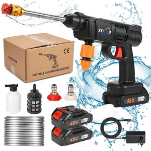 Deux nettoyeurs de voiture sans fil à <span class=keywords><strong>batterie</strong></span> lithium rechargeable haute pression 48V 500W, pistolet de nettoyage puissant, machine de lavage de voiture, pulvérisateur - Product Image 1