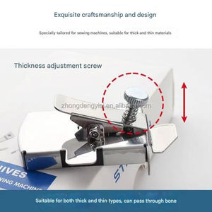 Guide de ourlet universel multifonctionnel pour machines à coudre, jauge magnétique, localisateur de bordure en acier et alliage d'aluminium - Product Image 2