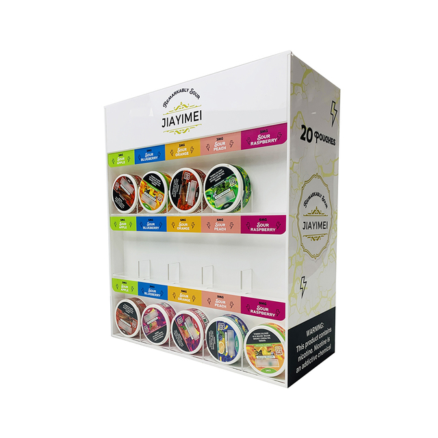 Customized Acrylic Display Rack with LED Lights Illuminated Mint Jar Rack Illuminated Acrylic Rack with Mint Bag Display Rack