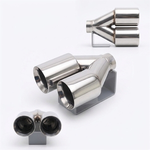 Tubi di Scarico AsiaLink per Auto, in Acciaio Inox Lucidato a Specchio, Spessore 1,2mm, Sostituzione a Forma di Y con Doppia Uscita - Product Image 4