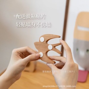 Adorno de Pared de Madera con Forma de Pájaro, Hecho a Mano, Decoración para el Hogar, Estilo de Dibujos Animados, Forma Irregular, Origen Zhejiang - Product Image 4