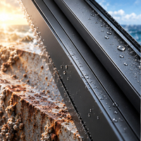 Porte coulissante en verre en alliage d'aluminium, isolée thermiquement, étanche, avec écran en acier inoxydable pour extérieur commercial