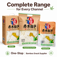 Draagbare Snackverpakking Gebeitelde Bamboescheuten Schijfjes Zuur Pittig Knapperig Wilde Peper Instant Eten 260g