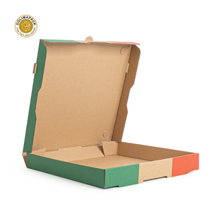 Oolima tùy chỉnh kích thước đồng bằng màu đen/nâu/trắng hộp bánh pizza bao bì sóng bảng giao hàng bánh Pizza hộp - Product Image 3