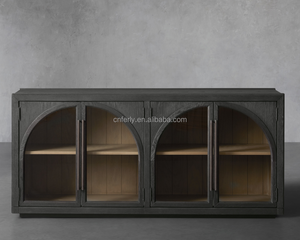 2023 Neues Design Moderne Wohnzimmer möbel Dekorative Glas möbel American Reclaimed Russian Oak Side boar - Product Image 1