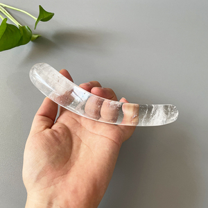 Baguette de Massage en cristal de Quartz clair baguette pelvienne Gua Sha pour adultes cristaux et pierres de guérison baguettes de Massage pour adultes cadeau - Product Image 2