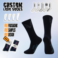 DESIGN GRATUIT & MOCK-UP Conception Logo Personnalisé Chaussettes de Sport Tube de Coton Entraînement Gym Chaussette Personnalisé Noir Chaussette Athlétique