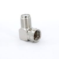 Conector de cable coaxial RG6/RG59 F Adaptadores y conectores RF Conector de ángulo recto macho a hembra F