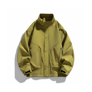 Chaqueta con cuello alto y logotipo personalizado para hombre, a prueba de viento y agua, para exteriores, informal de negocios, chaqueta ejecutiva de alta gama - Product Image 4