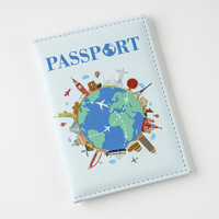 Venta al por mayor delgada minimalista RFID pasaporte cubierta Colorprint personalizado Multicolor PU cuero viaje cartera dinero Clip titular