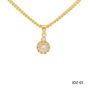 JXX JDZ-01时尚爪组圆形珠宝小水晶吊坠 + 小方吊坠项链