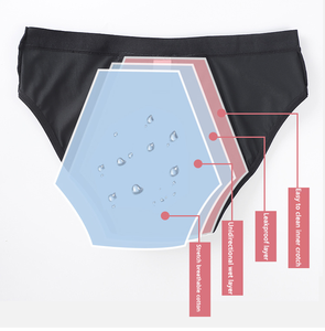 Pantalon physiologique sans couture <span class=keywords><strong>anti</strong></span>-<span class=keywords><strong>fuite</strong></span> pour femmes extra large 4 couches sanitaires <span class=keywords><strong>Anti</strong></span>-<span class=keywords><strong>fuite</strong></span> latérale taille basse slips menstruels pour femmes - Product Image 1