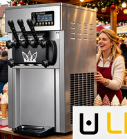 LEDE Nieuwe Automatische Dubbele Compressor Eenvoudig te Gebruiken Soft Serve IJs- en Yoghurtmachine voor Commercieel Gebruik in Dessertwinkels