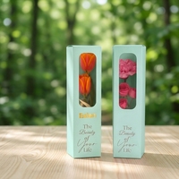 Boîte à fleurs rectangulaire personnalisée avec fenêtre transparente