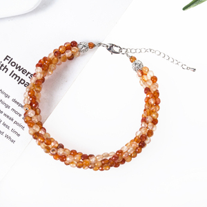 Pulsera de Ágata Natural de 3 Filas WENCHI, Colección de Piedras Preciosas Sueltas - Product Image 5