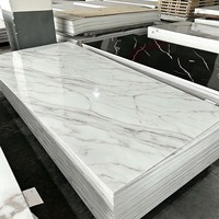Panneaux muraux en placage UV, panneaux décoratifs intérieurs, panneaux muraux en PVC marbré haute brillance