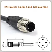 M12 4Pin interrupteur de proximité prise d'aviation câble de capteur photoélectrique 2M 458 Core connecteur pratique accessoires pour l'aviation