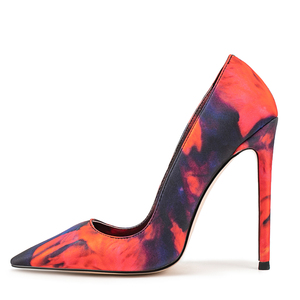 Escarpins à talons hauts fins à imprimés floraux, grande taille 47, pour femmes, multicolores, à talon aiguille, pour pieds larges, chaussures de soirée - Product Image 2