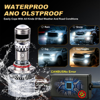 Ampoules de phare LED Sunshiny A100 100W 3570 CSP à coupure de ligne bleue parfaite, mini projecteur, pièces automobiles de rechange OEM 9005 H4 H7
