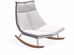 Sedia a dondolo da giardino in teak, sedia a dondolo, da giardino, sedia a dondolo, da giardino, per patio, con corda girevole, resistente, in alluminio, <span class=keywords><strong>poltrona</strong></span> - Product Image 4