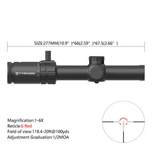 Typhon chiến thuật đốm phạm vi 1-6x24 SFP 30mm ống khắc Kính Ngoài Trời IPX7 không thấm nước hợp kim nhôm săn bắn ngoài trời sử dụng - Product Image 6