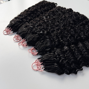 Cabello rizado de ganchillo, cabello humano, rizo birmano, color natural, cabello ligero para estilos de ganchillo bohemios - Product Image 2
