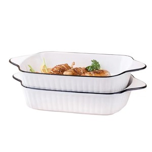 Plat de cuisson en céramique blanc, 10 pouces, <span class=keywords><strong>bol</strong></span> en porcelaine blanche - Product Image 5