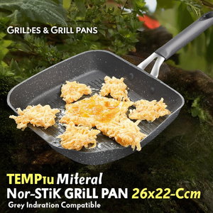 กระทะอลูมิเนียมเคลือบกันติด (26x26 ซม.) TEMPRA MINERAL สีเทา 012163040926 - Product Image 3