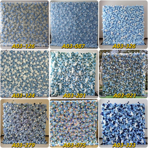 Mur <span class=keywords><strong>de</strong></span> fleurs <span class=keywords><strong>bleu</strong></span> poussière pour décoration <span class=keywords><strong>de</strong></span> mariage, mur <span class=keywords><strong>de</strong></span> fleurs en soie <span class=keywords><strong>bleu</strong></span> hydrangea - Product Image 5