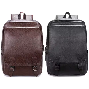 Super September Goede Kwaliteit Pu Lederen Tas Met Usb Oplaadtas Waterdicht Uitbreidbaar Grote Capaciteit Laptop Rugzak Voor Mannen - Product Image 2