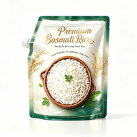 Pochette à bec verseur personnalisée, finition brillante, étanche, de qualité alimentaire, en PE écologique pour le stockage de la farine et du riz