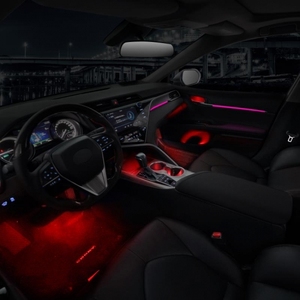 19 Sumber Cahaya Lampu Interior 64 Warna Diterangi Mobil Styling 12 W <span class=keywords><strong>LED</strong></span> Light untuk TOYOTA Camry 2021 - Product Image 3