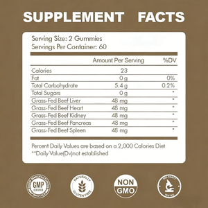 WELLBODY Gommose di Organi di Manzo Nutrito ad Erba - Integratore Naturale per il Supporto Immunitario per Adulti, Disponibile OEM/ODM, Grado Alimentare - Product Image 2