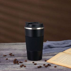 Stainless Steel Tumbler Vacuum Flask With Silicone Sleeve Thermal Insulation Travel <b>Cup</b> 12-24 Hours Minimalist Design - Product Image 6