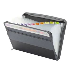 Custom Logo Printed Large Capacity 13 Pockets PP <b>A4</b> File <b>Folder</b> Multiple Colors Box File for School and Office Supplies - Product Image 2