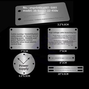 Edelstahl Benutzer definierte Nummern schild Zeichen Quadrat Hohl metall Laser gravur Kabel Ausrüstung Tag Klassifizierung Mark Fahrbahn - Product Image 6