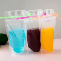 Sachets en plastique personnalisables sacs en vrac réutilisables pour liquides sacs de jus de fruits transparents anti-fuite pour boissons, y compris la bière