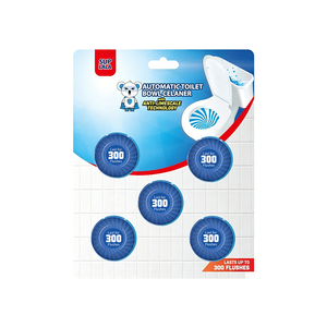 Pastilles nettoyantes automatiques pour cuvettes de toilettes, lot de 5, anti-calcaire, 300 chasses d'eau par <span class=keywords><strong>bloc</strong></span>, détartrant bleu désodorisant, longue durée 30 jours - Product Image 1